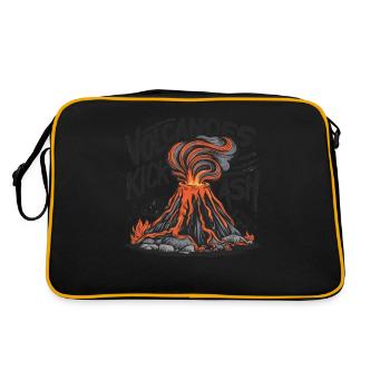 Volcano – Ash, Lava and Fire - Retro Bag - black/gold - Back