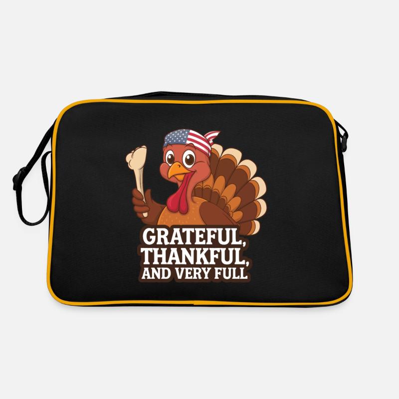 Lustiger Thanksgiving Truthahn Retro Tasche