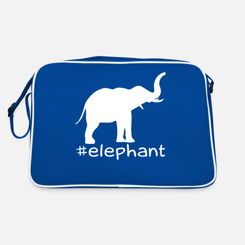 Funny Elephant Hashtag Retro Bag