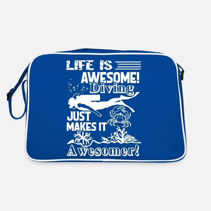 Diving Makes Life Better Retro Bag