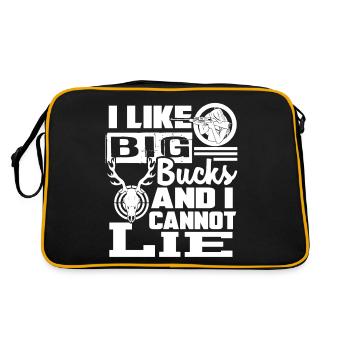 Deer Hunting Deer Hunting I Like Big Bucks - Retro Bag - black/gold - Back