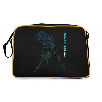 Haida-Gwaii-Wal Haida Gwaii Whale - Retro Bag - black/gold - Back