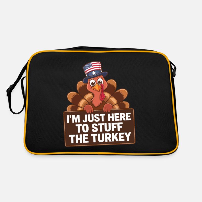 Lustiger Thanksgiving Truthahn Retro Tasche