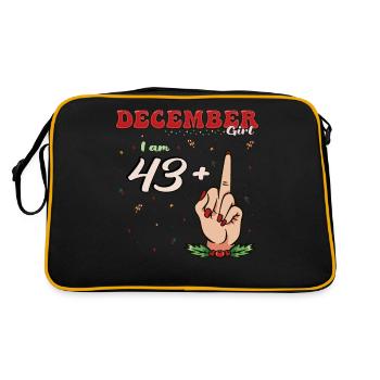December Girl 43 + Flip Off | Fierce 44th - Retro Bag - black/gold - Back