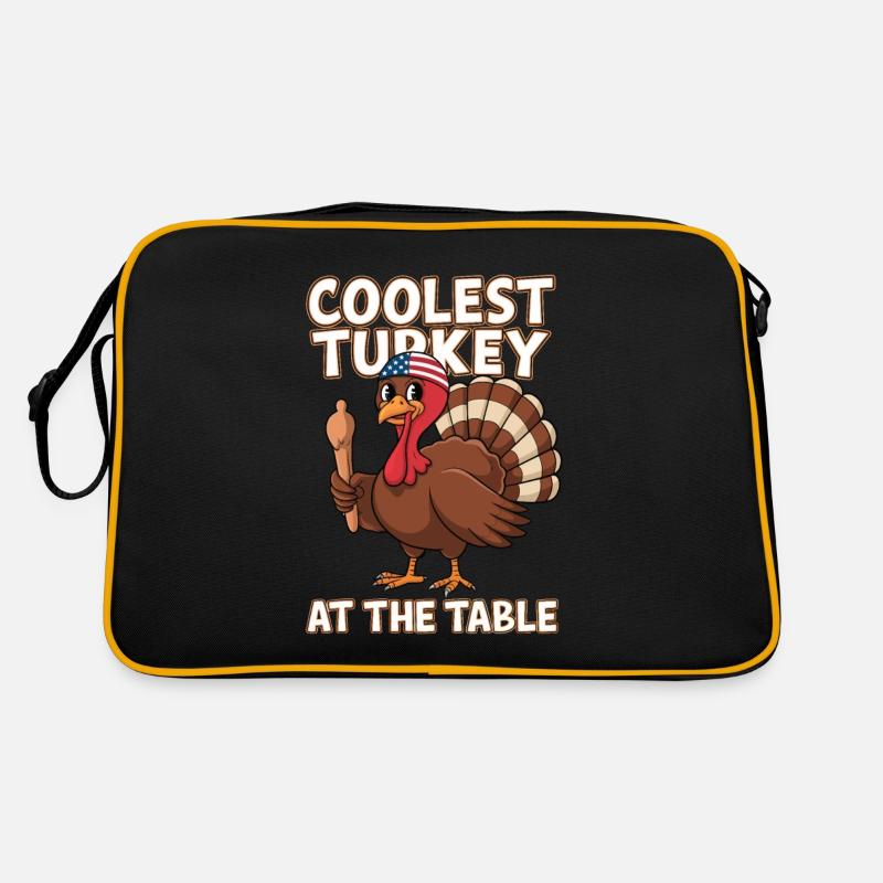 Dinde drôle de Thanksgiving Sac Retro