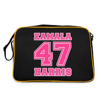 Kamala Harris, 47e présidente des États-Unis - Sac Retro - noir/or - Dos