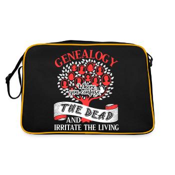 Genealogy Confuse The Dead - Retro Bag - black/gold - Back