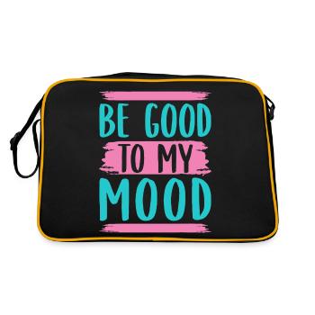 Yoga Be Good To My Mood Funny Yoga - Retro Bag - black/gold - Back
