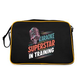 Superstar du karaoké en formation - Sac Retro - noir/or - Dos