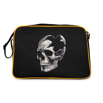 Destroyed skull - Retro Bag - black/gold - Back