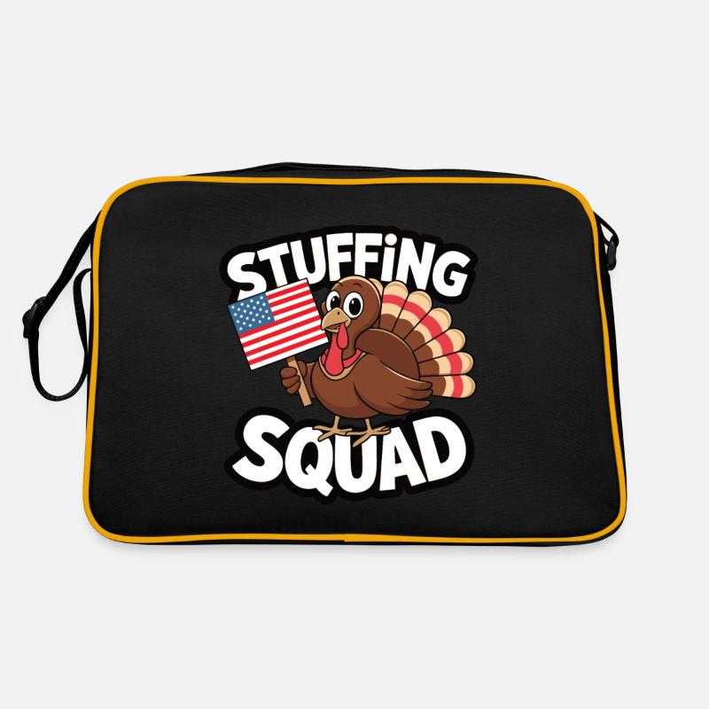 Dinde drôle de Thanksgiving Sac Retro
