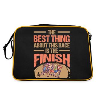 Sprinting Best Thing Is Finish Running - Retro Bag - black/gold - Back