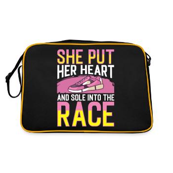 Jogging Heart And Sole Into Race Running - Retro Bag - black/gold - Back