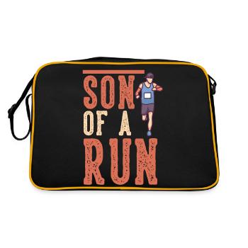 Jogging Fils De Course Sprint Course À Pied - Sac Retro - noir/or - Dos