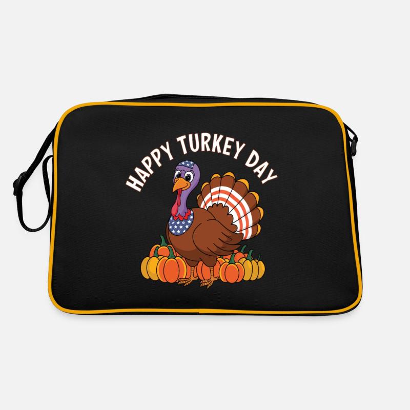Dinde drôle de Thanksgiving Sac Retro