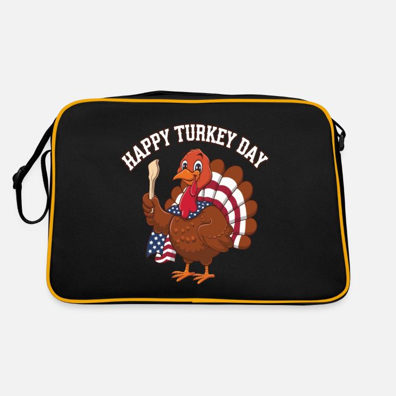 Dinde drôle de Thanksgiving Sac Retro