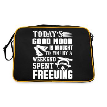 Freediving Weekend Spent Freediving - Retro Bag - black/gold - Back