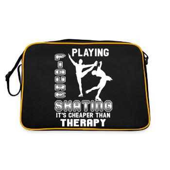 Figure Skating Cheaper Than Therapy - Retro Bag - black/gold - Back