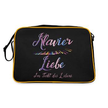 Piano Pianiste Piano Love Piano - Sac Retro - noir/or - Dos