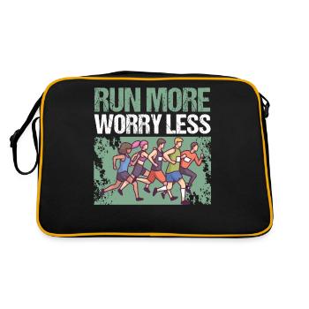 Marathon Courez plus, souciez-vous moins, courez - Sac Retro - noir/or - Dos