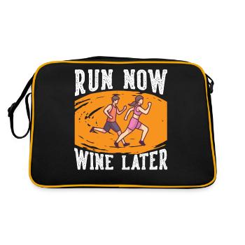 Marathon Courir maintenant Vin Courir plus tard - Sac Retro - noir/or - Dos
