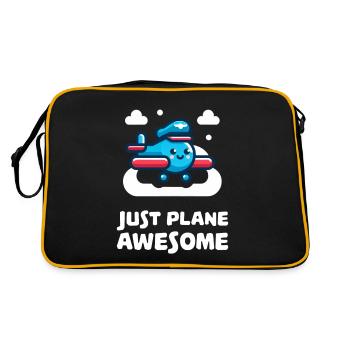 Just Plane Awesome Cute Airplane - Retro Bag - black/gold - Back