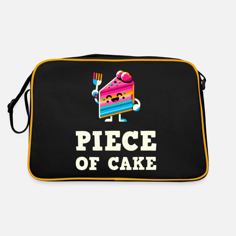 morceau de gâteau mignon tranche de gâteau Sac Retro