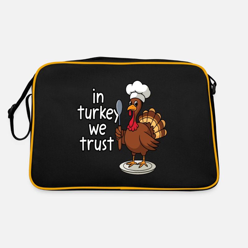 Dinde drôle de Thanksgiving Sac Retro