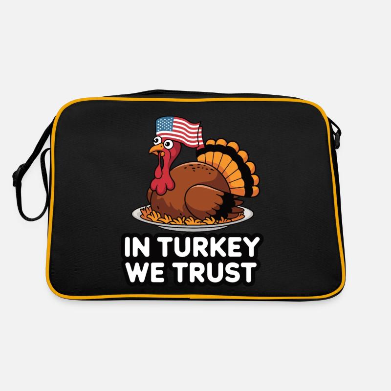 Dinde drôle de Thanksgiving Sac Retro