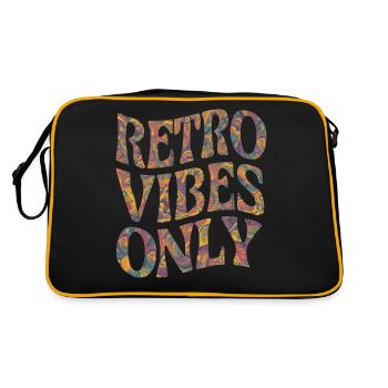 Retro Vibes Only Psychedelic 60s 70s Style - Retro Bag - black/gold - Back