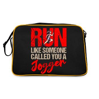 Marathon vous appelait un joggeur qui courait - Sac Retro - noir/or - Dos