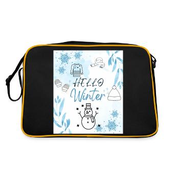 Hello Winter - Retro Bag - black/gold - Back