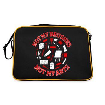 Artiste drôle Peintre Pas Mes Pinceaux Pas Mon Dessin - Sac Retro - noir/or - Dos