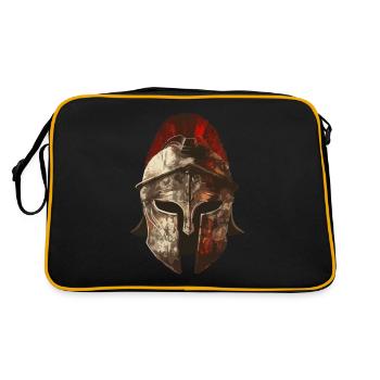 Ancient Roman Warrior Helmet with Red Feather - Retro Bag - black/gold - Back