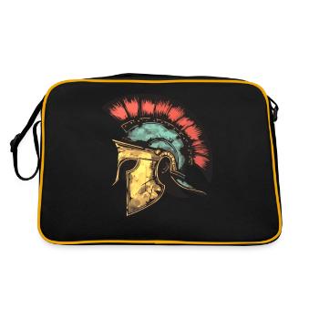 Ancient Roman Warrior Helmet with Red Feather - Retro Bag - black/gold - Back