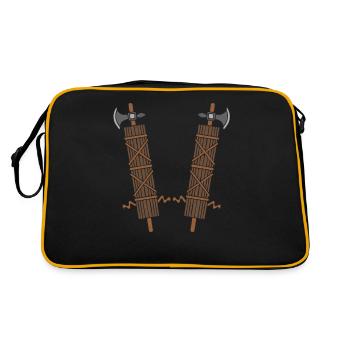 Symbole des faisceaux romains avec double hache - - Sac Retro - noir/or - Dos