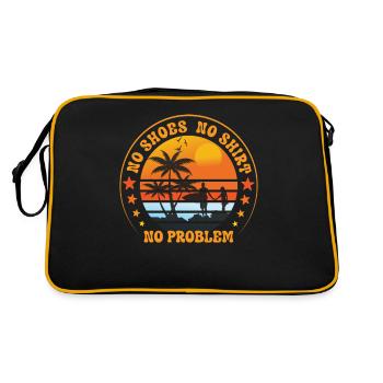 Pas de chaussures pas de chemise pas de problème Vacances d’été à la plage - Sac Retro - noir/or - Dos