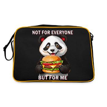 BURGER NOT FOR EVERYONE BUT FOR ME - Retro Bag - black/gold - Back