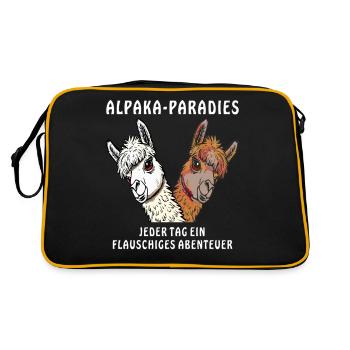 ALPACA PARADISE FLUFFY ADVENTURE - Sac Retro - noir/or - Dos