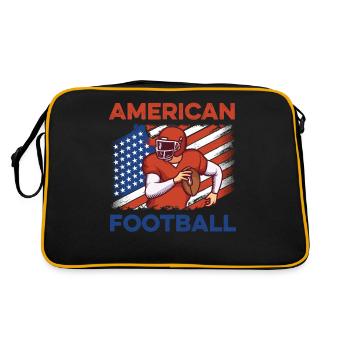 Footballer Tackle American Football - Retro Bag - black/gold - Back
