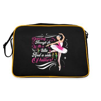 Danser dans la vie – avec un tutu et un côté de h - Sac Retro - noir/or - Dos