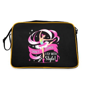 Je ne danse pas, je vole avec style ! - Sac Retro - noir/or - Dos