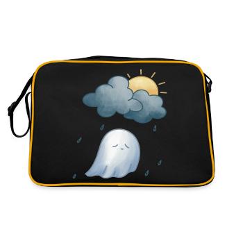 Petit fantôme sous la pluie - Sac Retro - noir/or - Dos