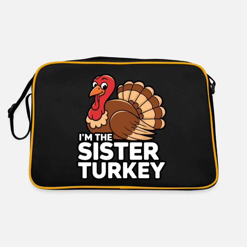 Lustiger Thanksgiving Truthahn Retro Tasche