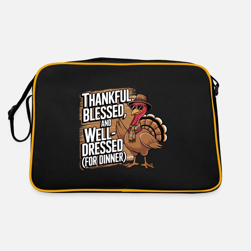 Lustiger Thanksgiving Truthahn Retro Tasche