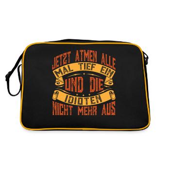 Allemagne de l’Est drôle de dicton - Sac Retro - noir/or - Dos