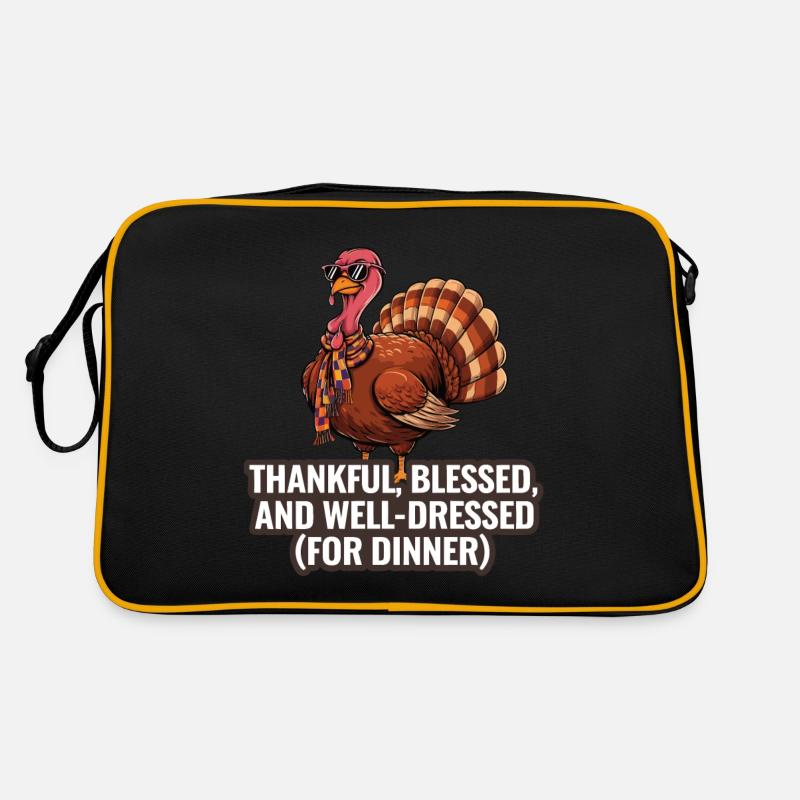 Dinde drôle de Thanksgiving Sac Retro