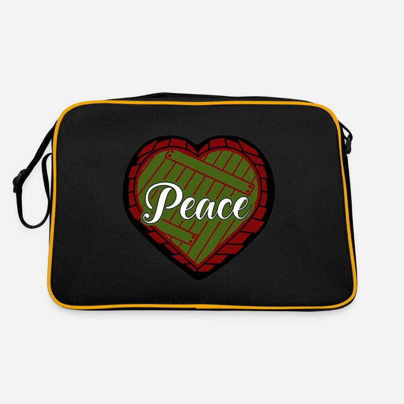FRIEDE - Retro Tasche - Schwarz/Gold