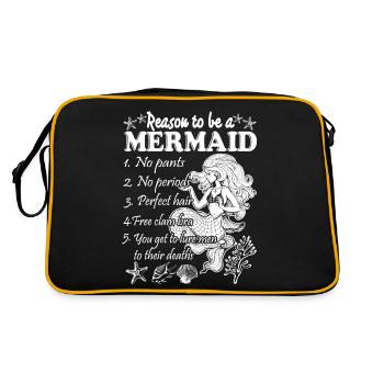 Reason To Be A Mermaid - Retro Bag - black/gold - Back