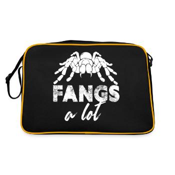 fangs a lot Design for a tarantula lover - Retro Bag - black/gold - Back